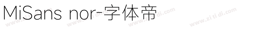 MiSans nor字体转换